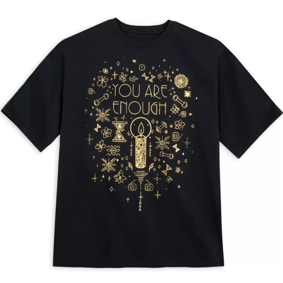 Disney World Encanto ''You Are Enough'' Ladies Black and Gold T-Shirt NWT Size M - Picture 1 of 6